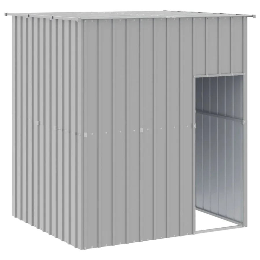 Niche pour chien avec toit gris clair acier galvanisé - 2