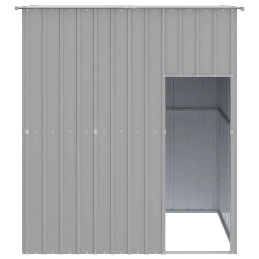 Niche pour chien avec toit gris clair acier galvanisé - 3