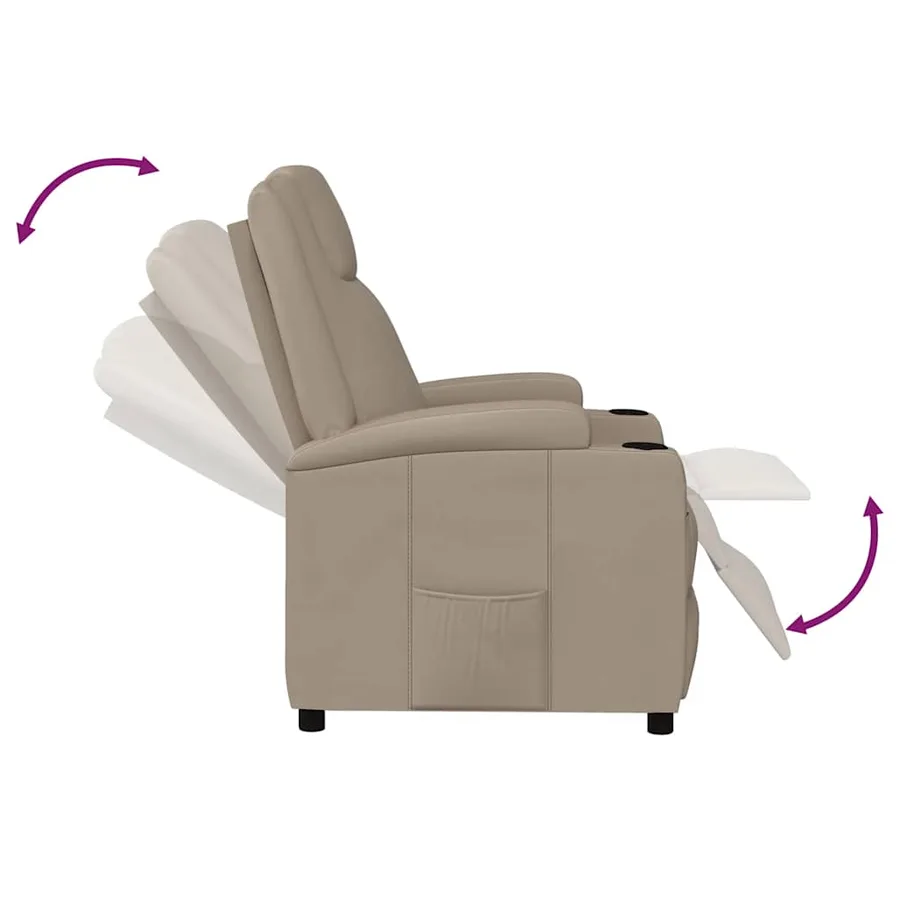 Fauteuil inclinable Cappuccino Similicuir - 6