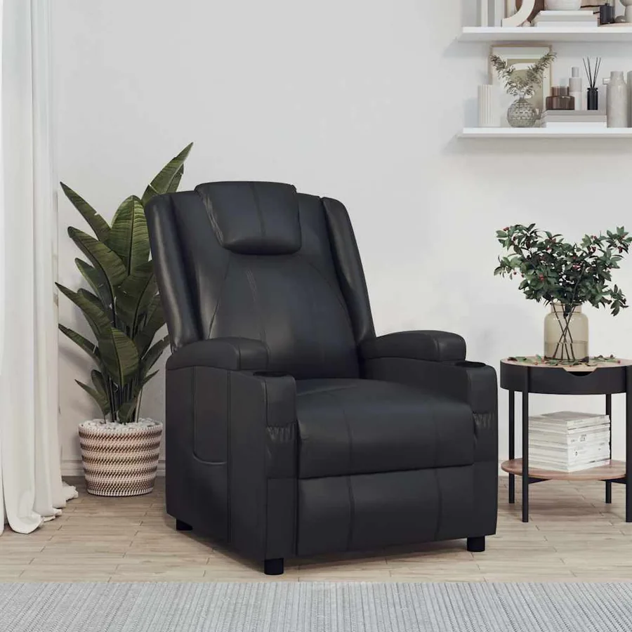 Fauteuil inclinable Noir Similicuir