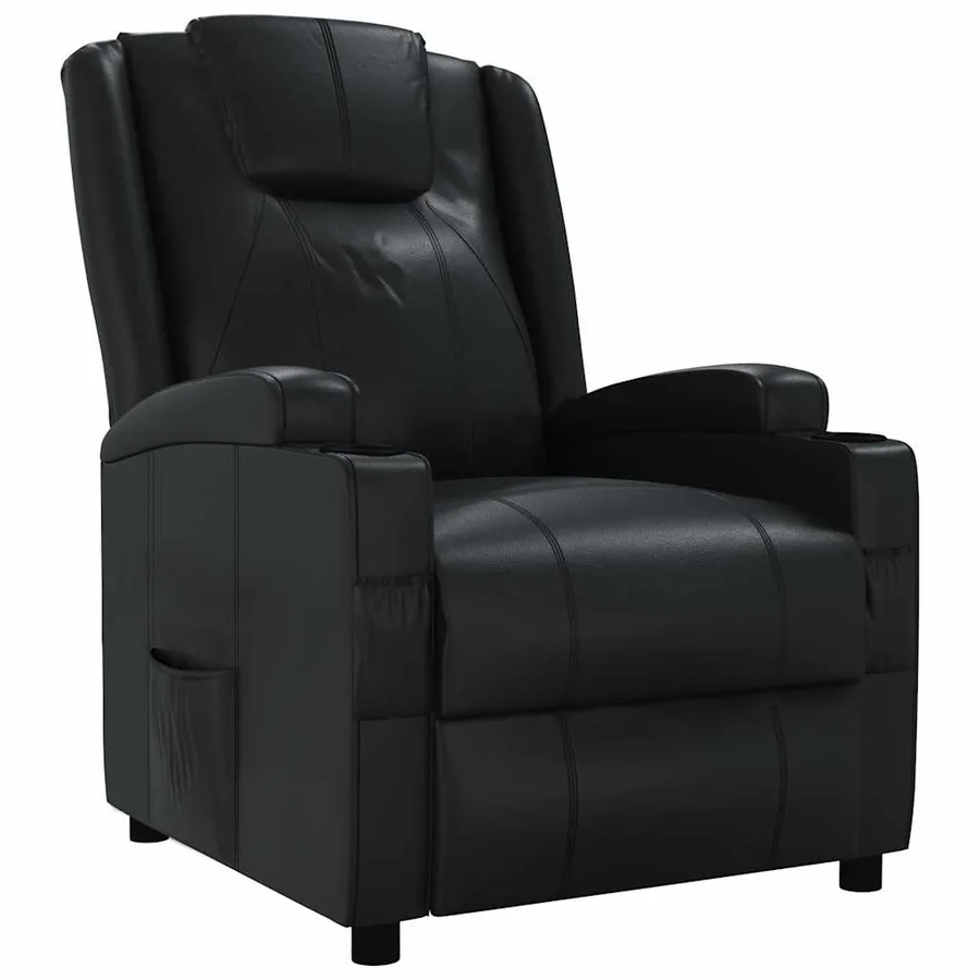 Fauteuil inclinable Noir Similicuir - 2