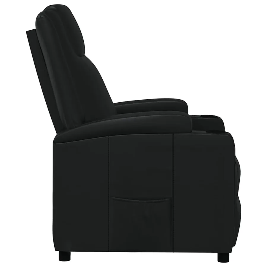 Fauteuil inclinable Noir Similicuir - 4
