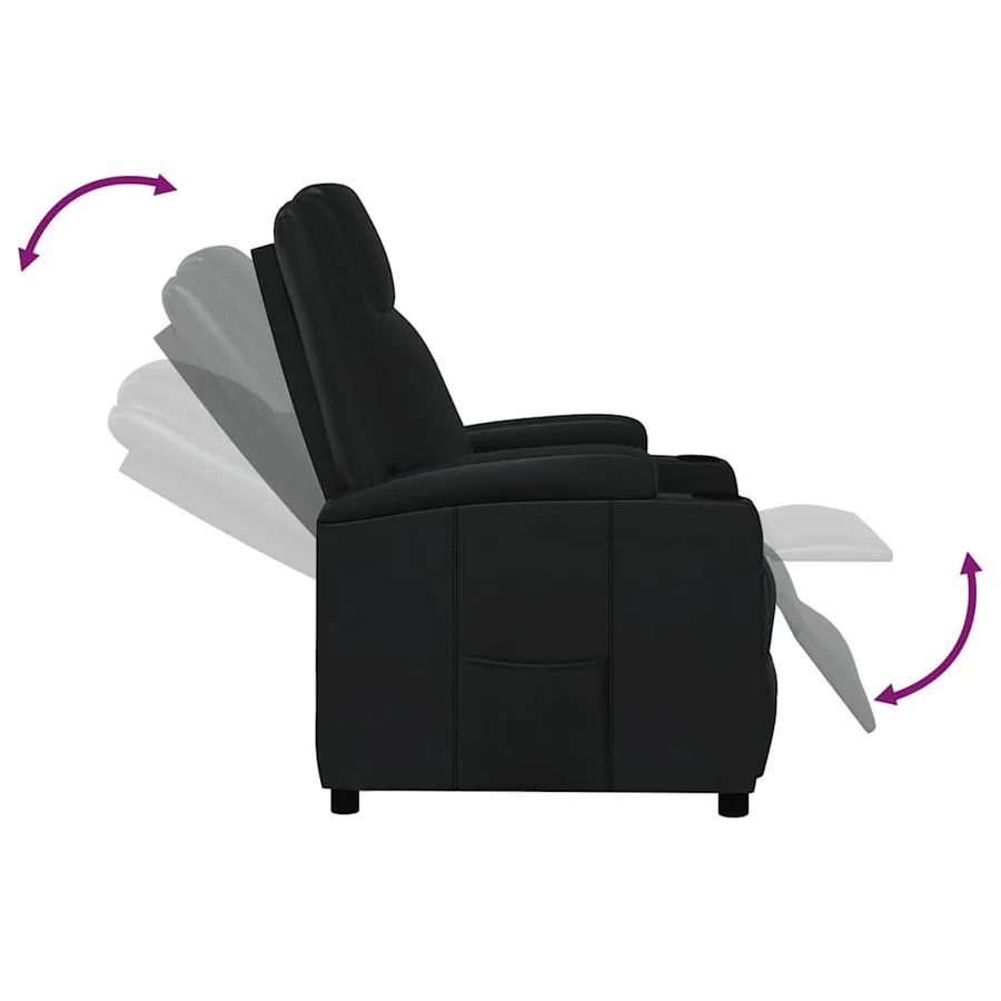 Fauteuil inclinable Noir Similicuir - 6