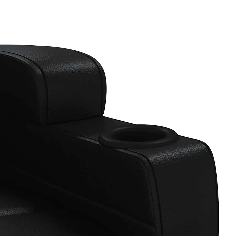 Fauteuil inclinable Noir Similicuir - 7