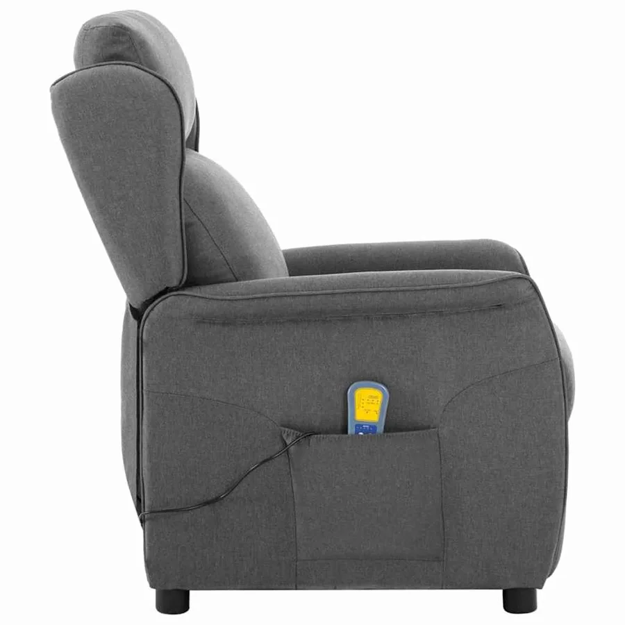 Chaise de massage Gris clair 93.5 x 67.5 x 101.5 cm tissu - 4