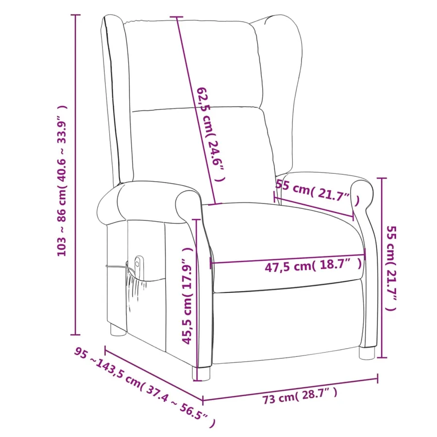 Fauteuil de massage Marron Tissu - 9