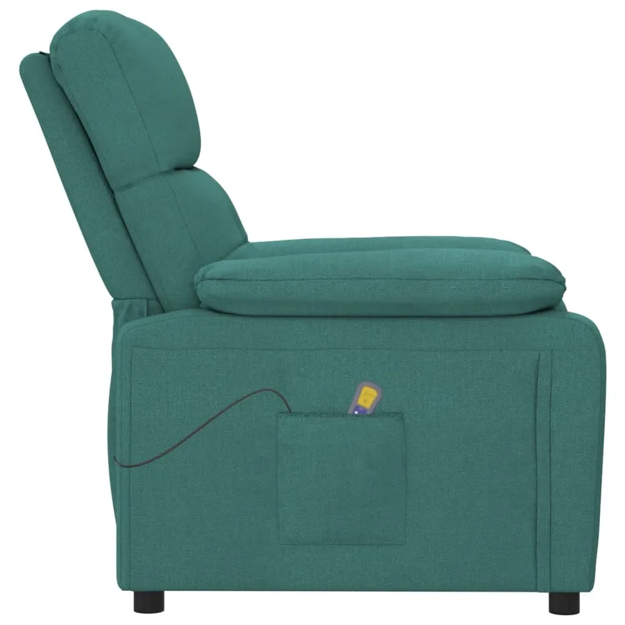 Fauteuil de massage Vert foncé Tissu - 4