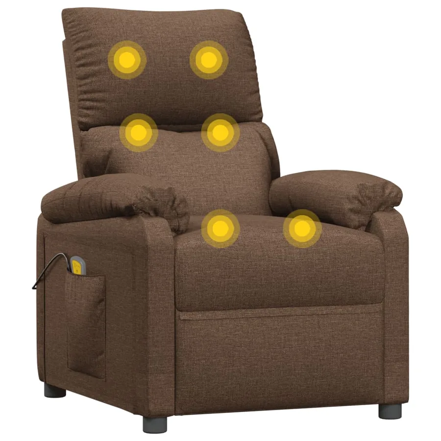 Fauteuil de massage Marron Tissu - 2