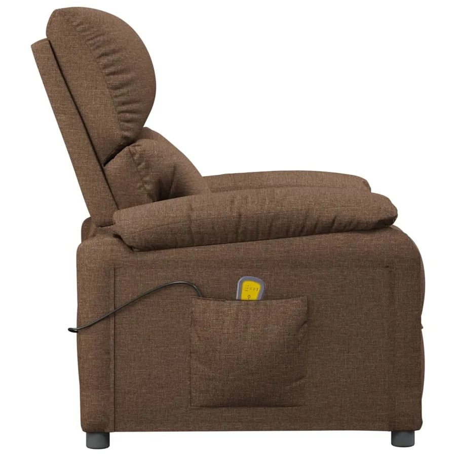 Fauteuil de massage Marron Tissu - 5