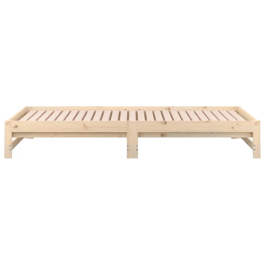 Lit coulissant sans matelas 2x(90x200) cm Bois de pin massif - 10