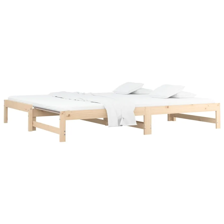 Lit coulissant sans matelas 2x(90x200) cm Bois de pin massif - 3