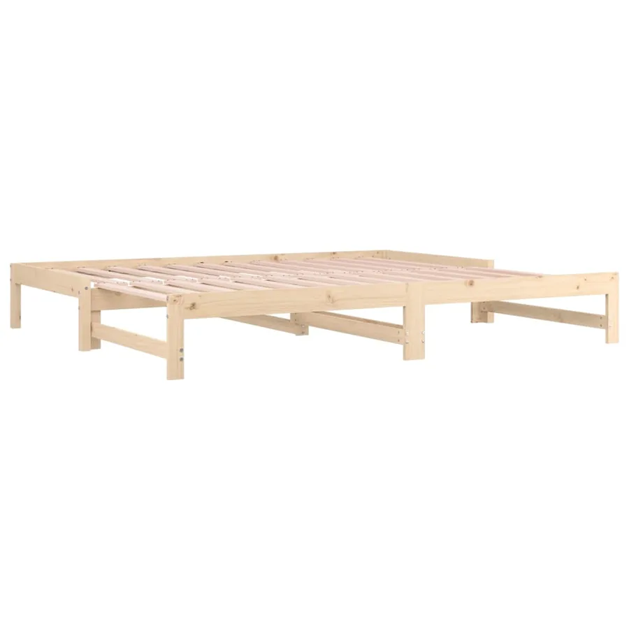 Lit coulissant sans matelas 2x(90x200) cm Bois de pin massif - 8