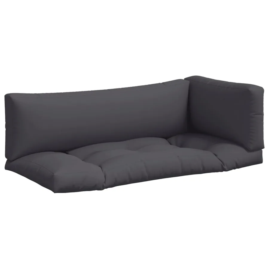 Coussins de palette lot de 3 anthracite tissu - 2