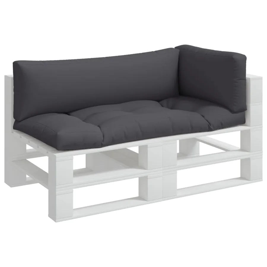 Coussins de palette lot de 3 anthracite tissu - 3
