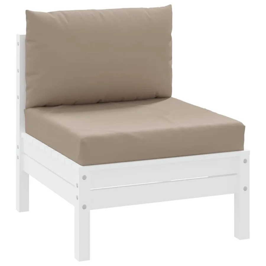 Coussins de palette lot de 2 taupe tissu oxford - 3