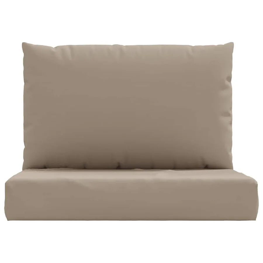 Coussins de palette lot de 2 taupe tissu oxford - 4