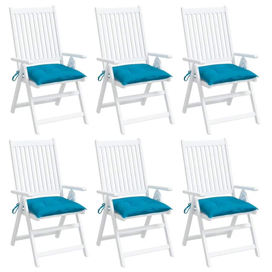 Coussins de palette lot de 6 bleu clair 50x50x7 cm tissu oxford - 4
