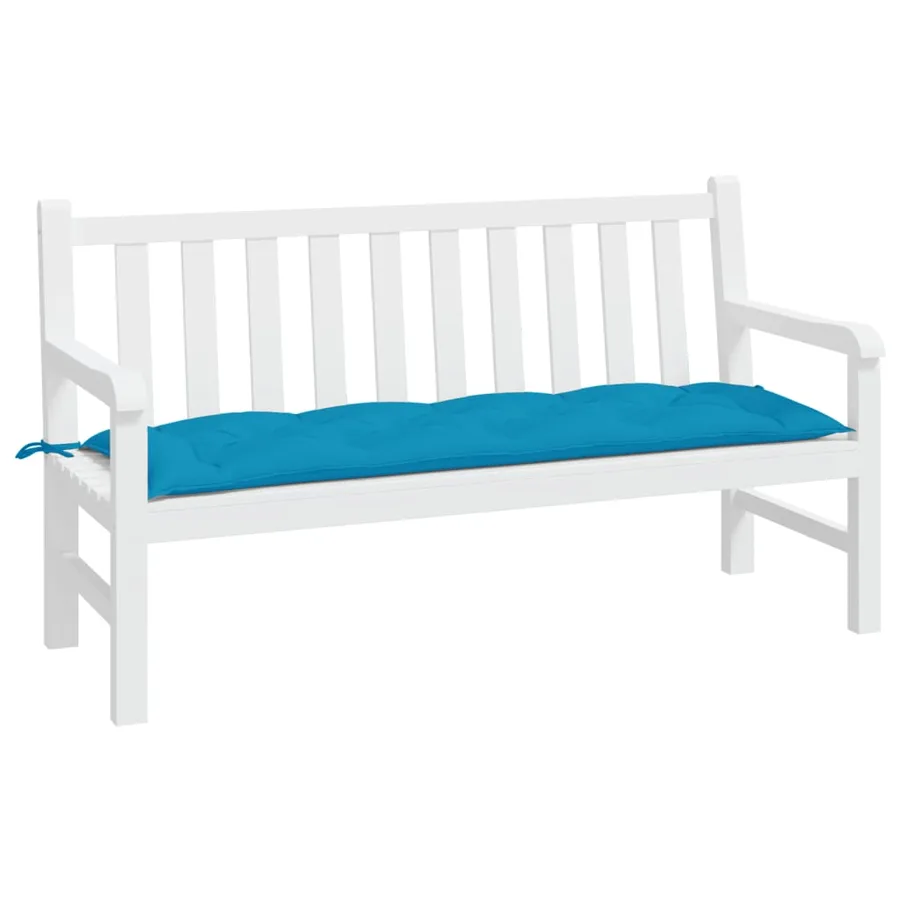 Coussin de banc de jardin bleu clair 150x50x7 cm tissu oxford - 3