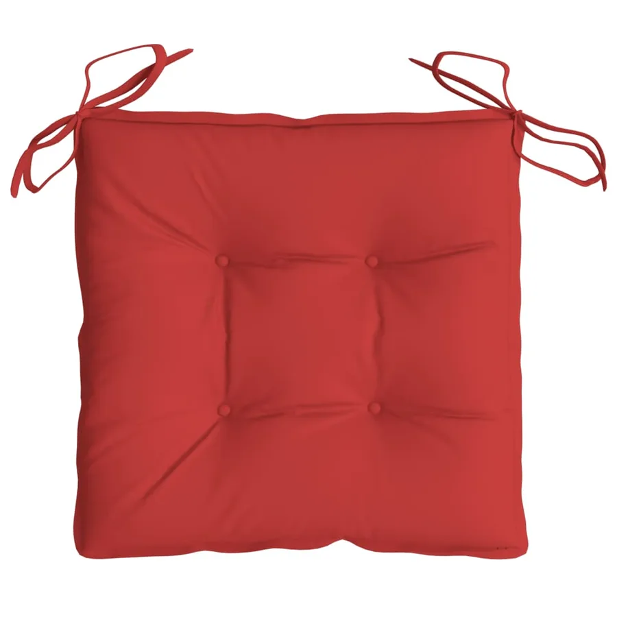 Coussins de chaise lot de 6 rouge 40x40x7 cm tissu oxford - 6