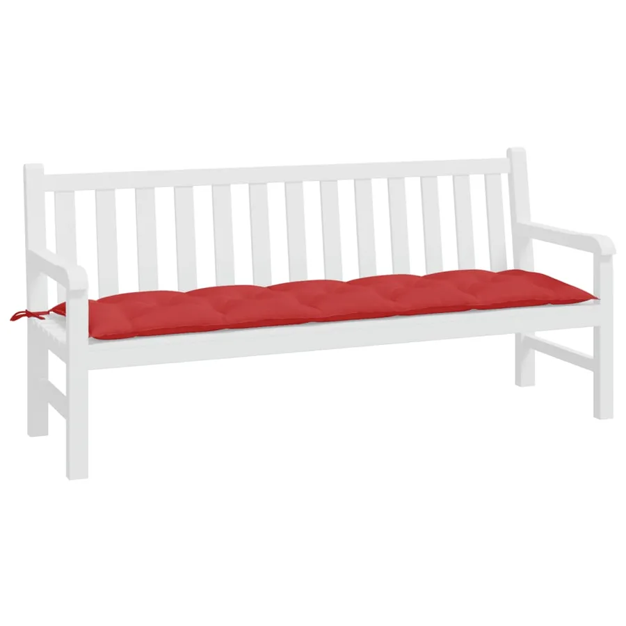 Coussin de banc de jardin rouge 180x50x7 cm tissu oxford - 3
