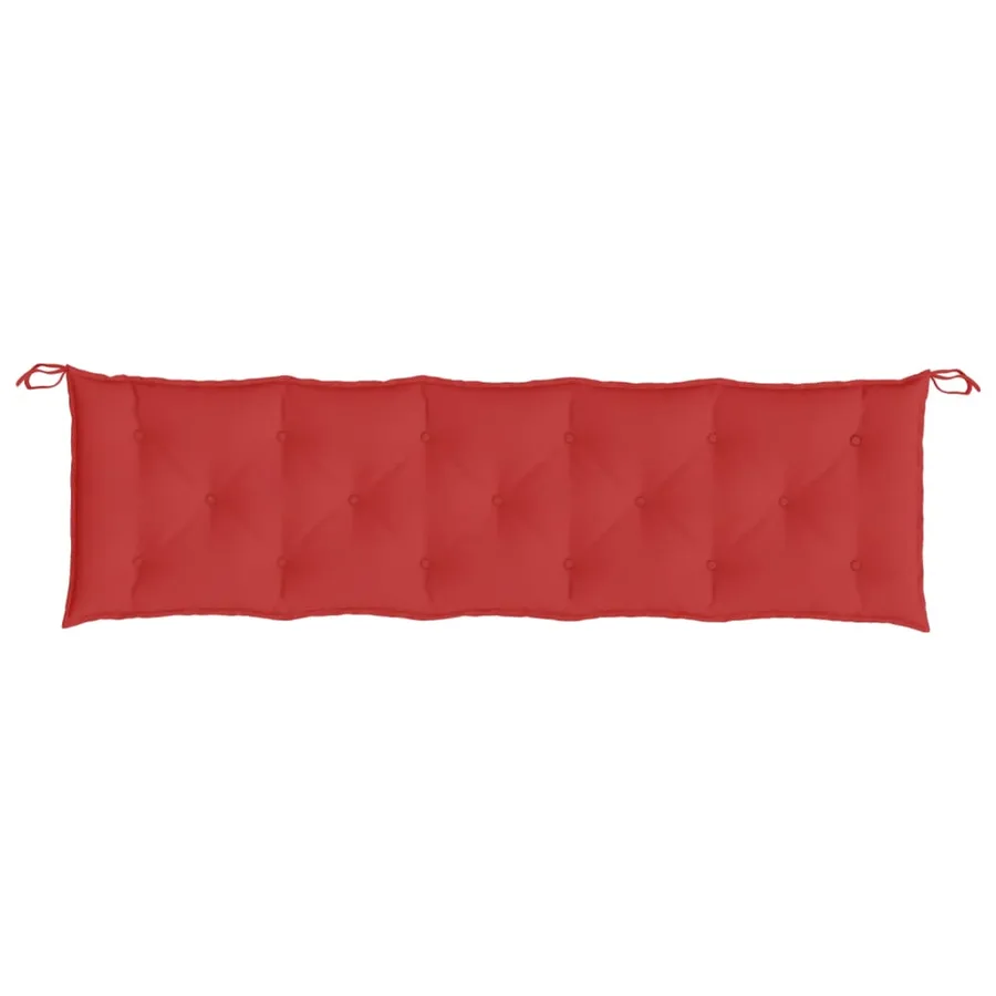 Coussin de banc de jardin rouge 180x50x7 cm tissu oxford - 4