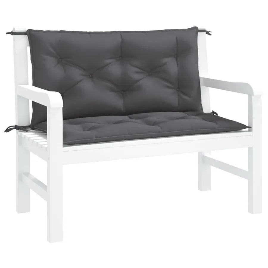 Coussins de banc de jardin lot de 2 anthracite tissu Oxford - 3