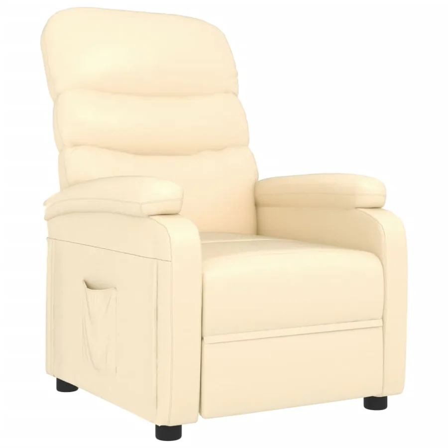 Fauteuil inclinable Crème Similicuir - 2