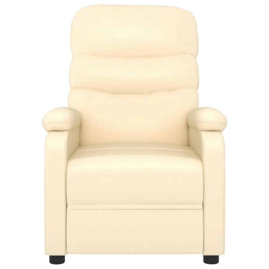 Fauteuil inclinable Crème Similicuir - 3