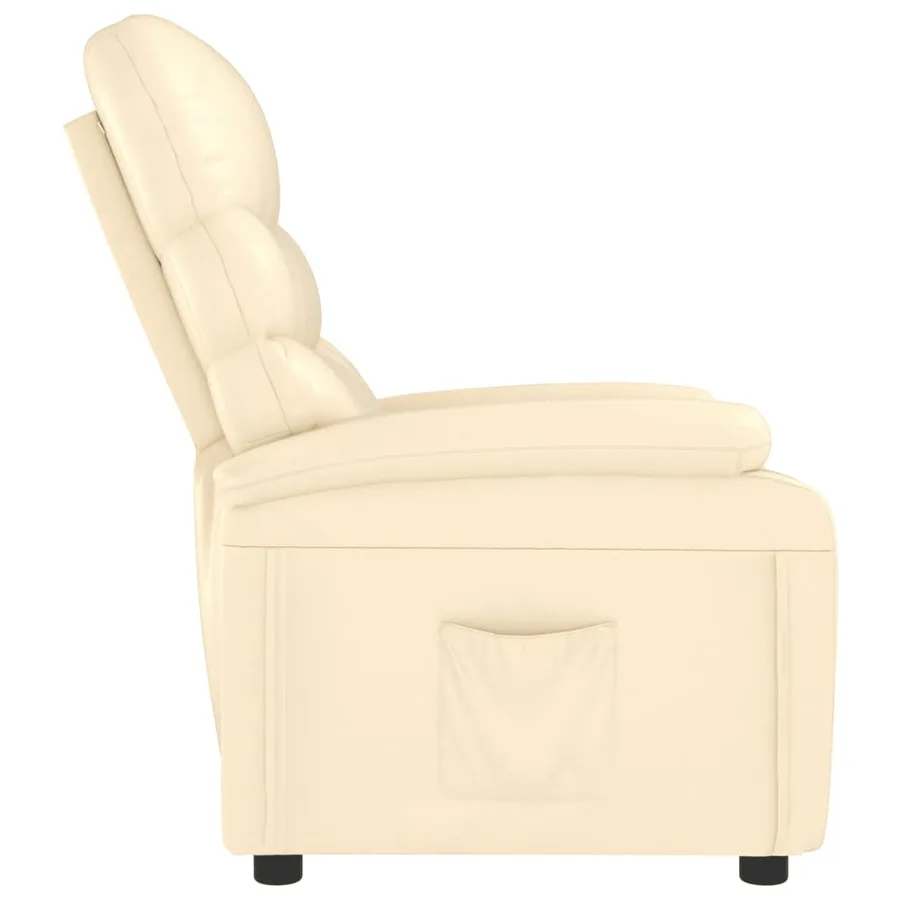Fauteuil inclinable Crème Similicuir - 4
