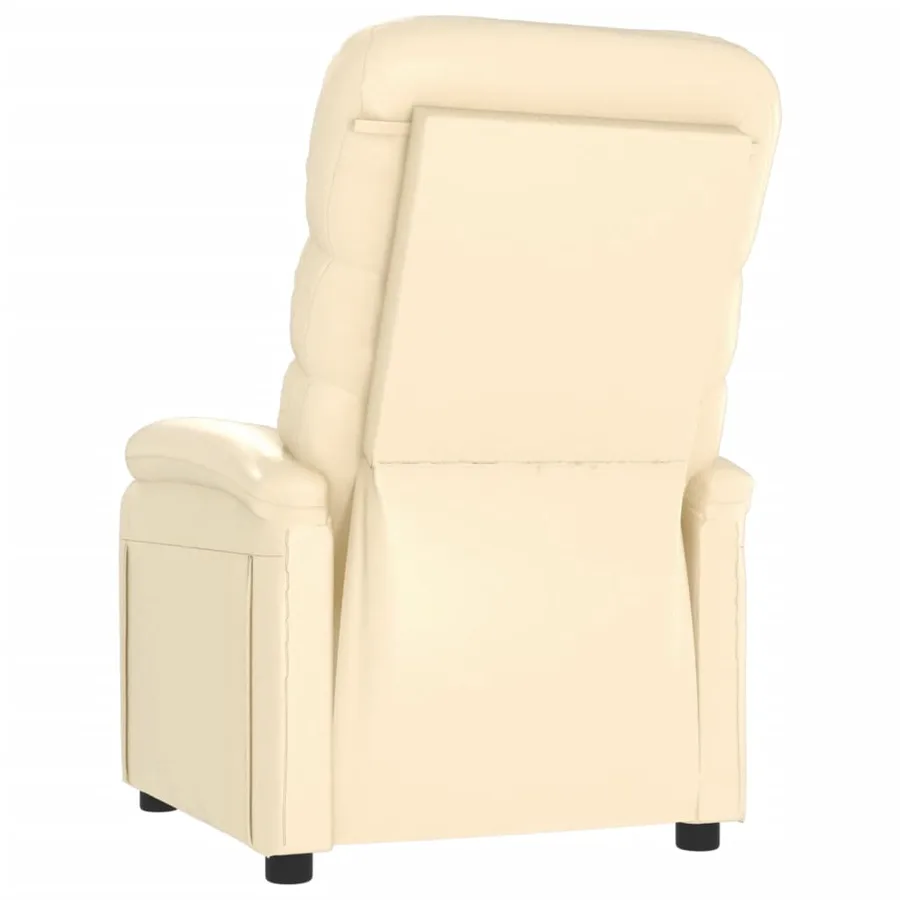 Fauteuil inclinable Crème Similicuir - 5