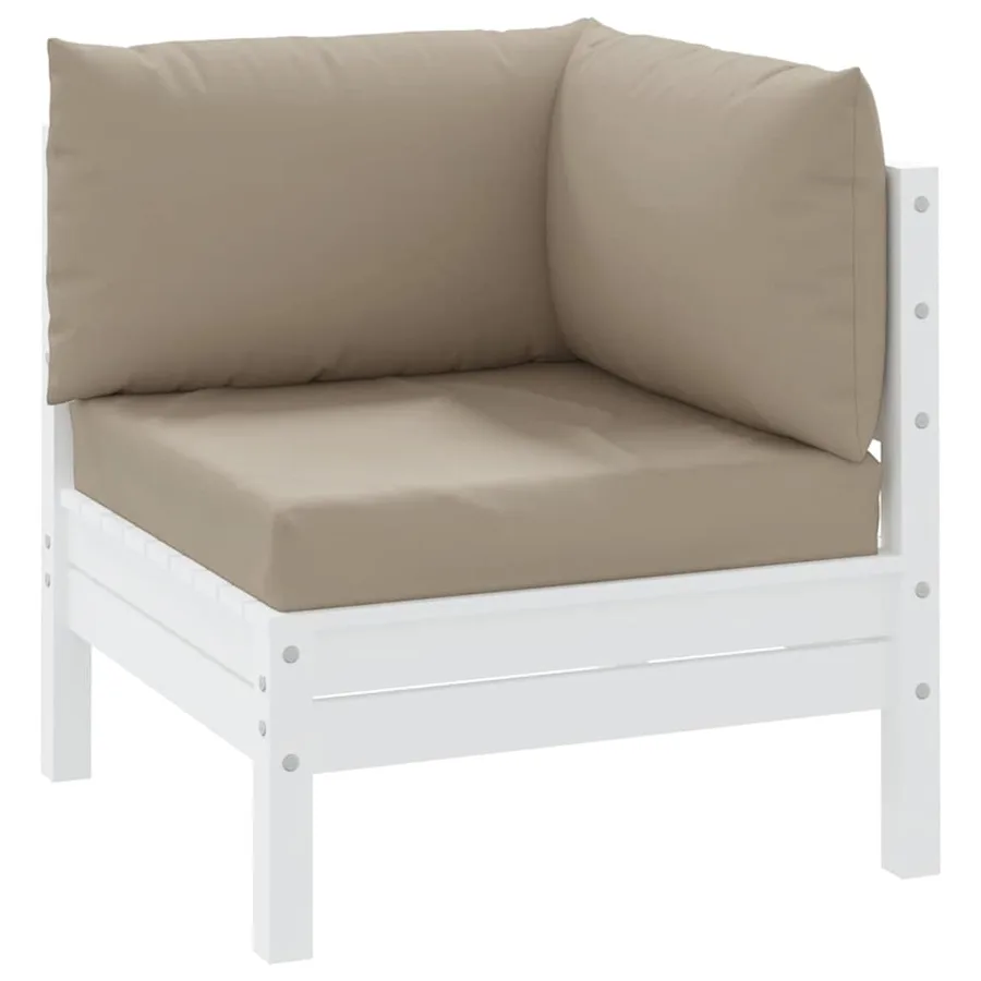 Coussins de palette lot de 3 taupe tissu oxford - 3