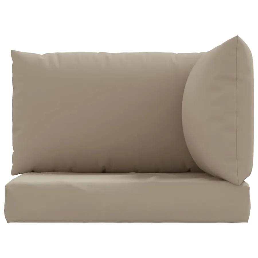 Coussins de palette lot de 3 taupe tissu oxford - 4
