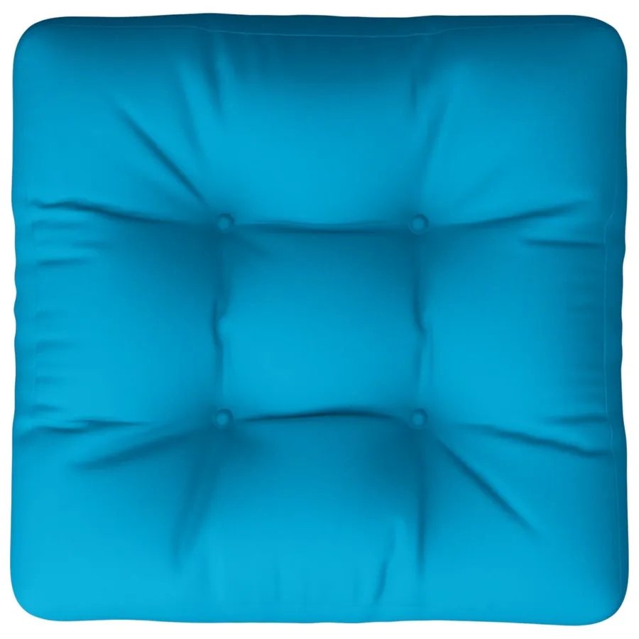 Coussin de palette bleu clair 58x58x10 cm tissu - 6