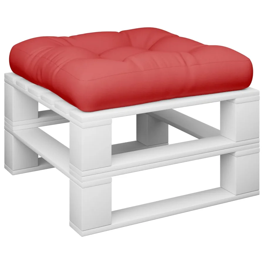 Coussin de palette rouge 58x58x10 cm tissu - 3