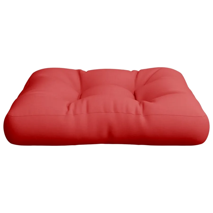Coussin de palette rouge 58x58x10 cm tissu - 4