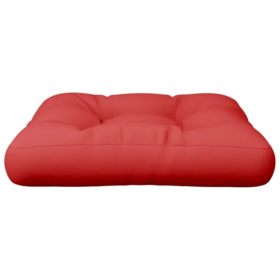Coussin de palette rouge 58x58x10 cm tissu - 5