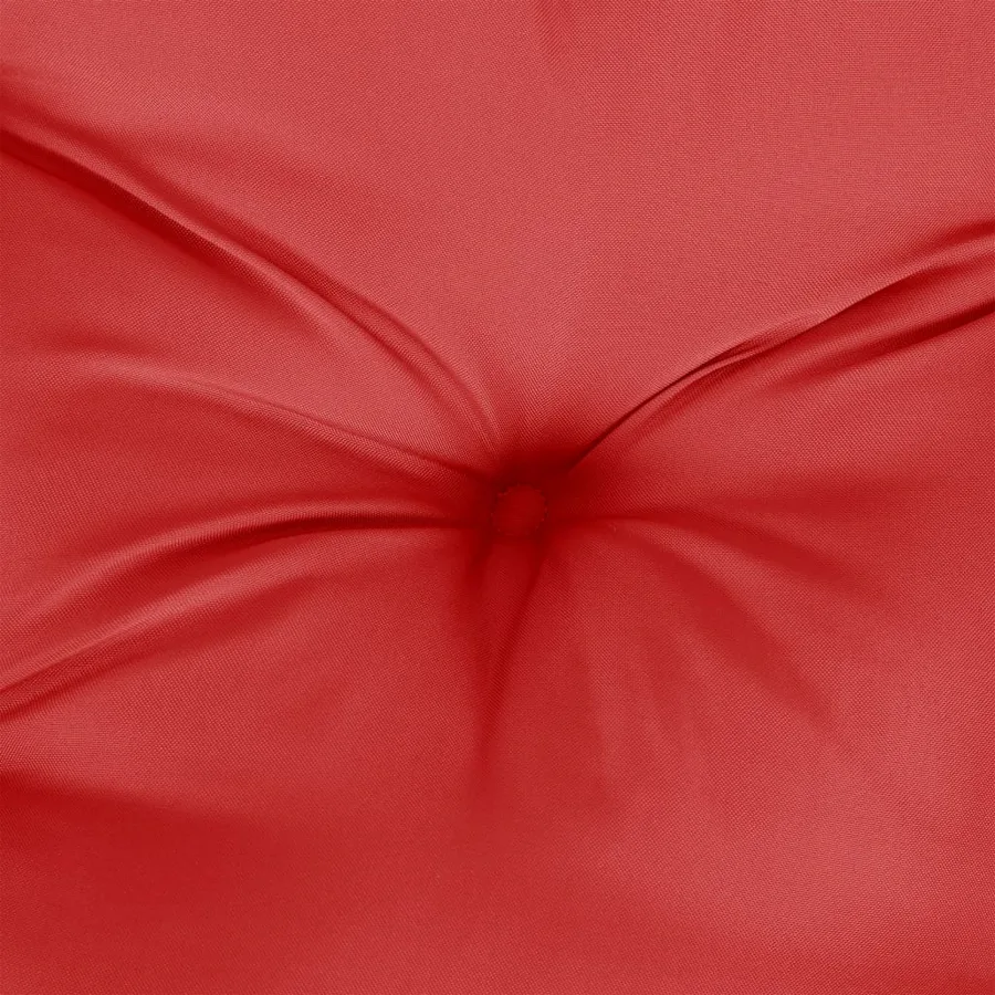Coussin de palette rouge 58x58x10 cm tissu - 7