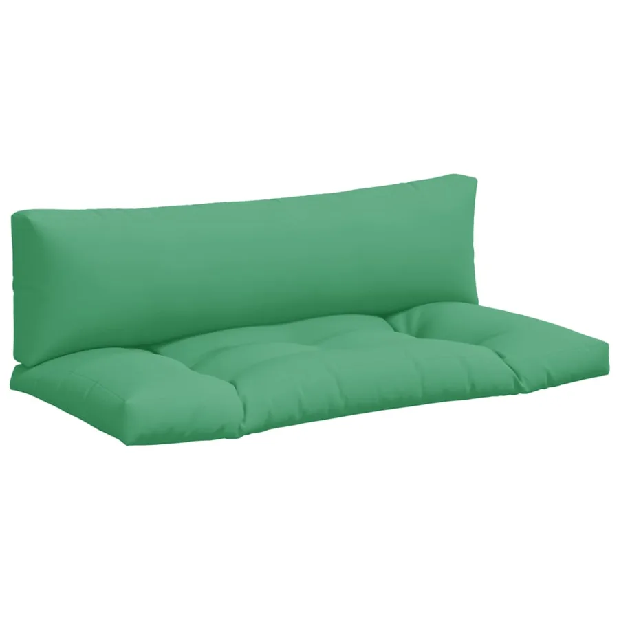 Coussins de palette lot de 2 vert tissu - 2
