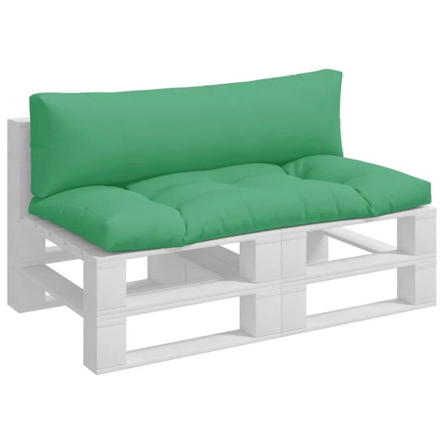 Coussins de palette lot de 2 vert tissu - 3