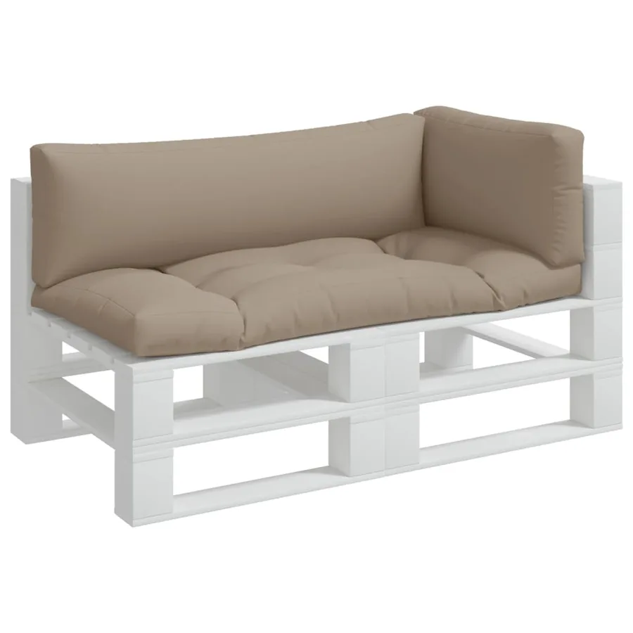 Coussins de palette lot de 3 taupe tissu - 3