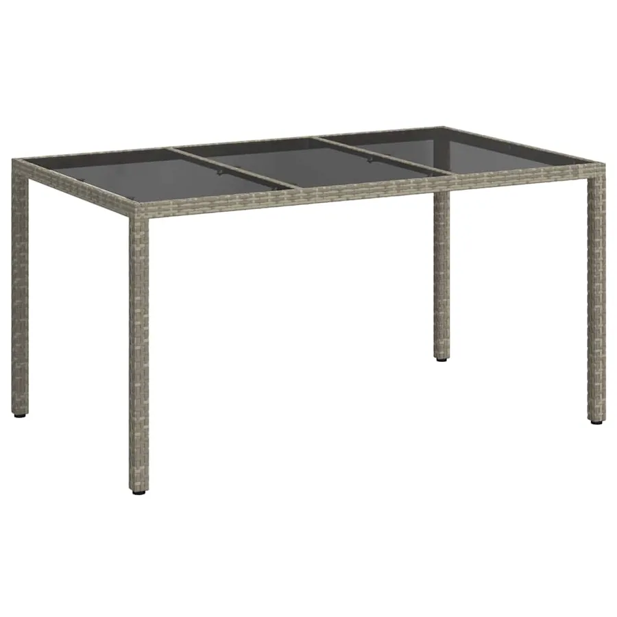 Table de Jardin Gris 150 x 90 x 75 cm polyrotin - 2