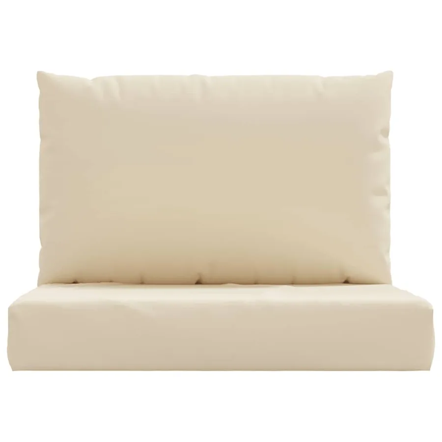 Coussins de palette lot de 2 beige tissu oxford - 4