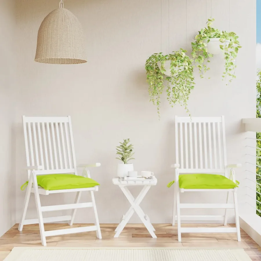 Coussins de palette lot de 2 vert brillant 50x50x7 cm