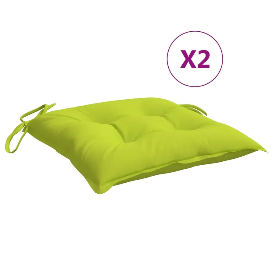 Coussins de palette lot de 2 vert brillant 50x50x7 cm - 2