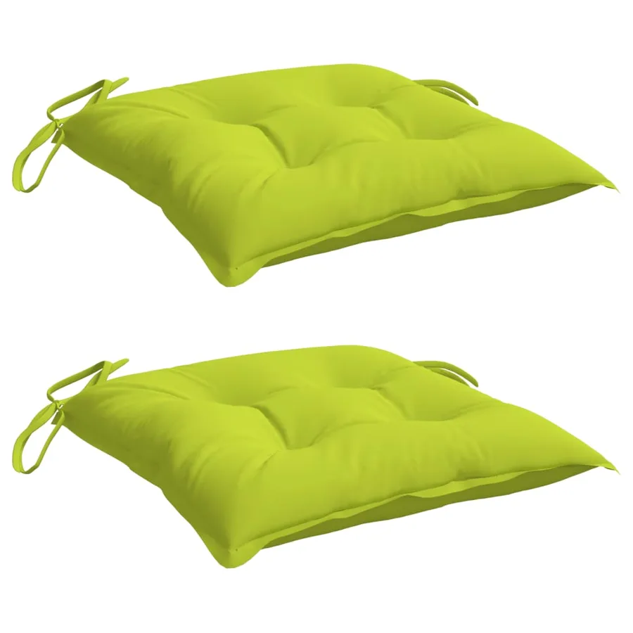 Coussins de palette lot de 2 vert brillant 50x50x7 cm - 3