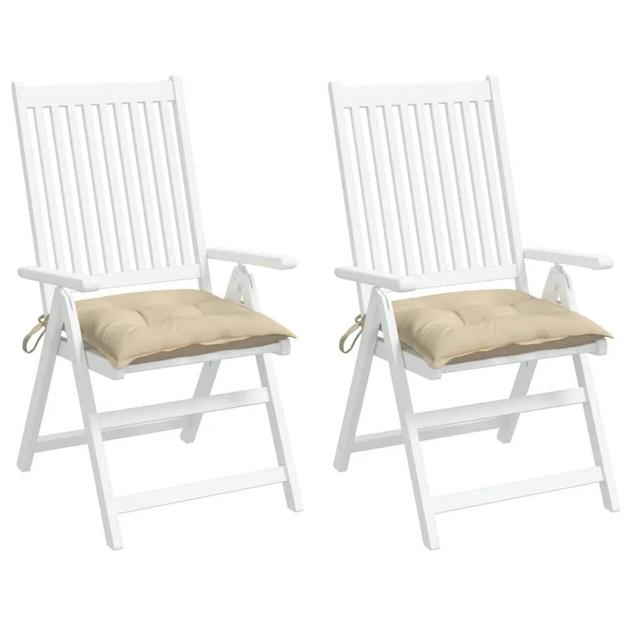 Coussins de palette lot de 2 beige 50x50x7 cm tissu oxford - 4
