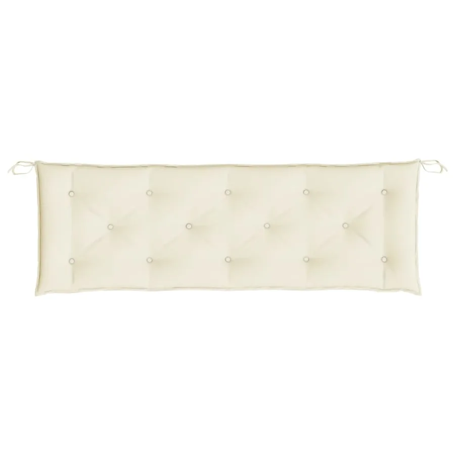 Coussin de banc de jardin crème 150x50x7 cm tissu oxford - 4