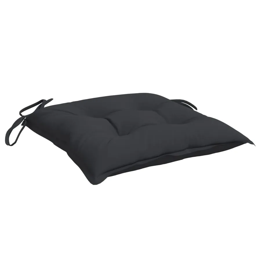 Coussins de chaise lot de 4 noir 40x40x7 cm tissu oxford - 5