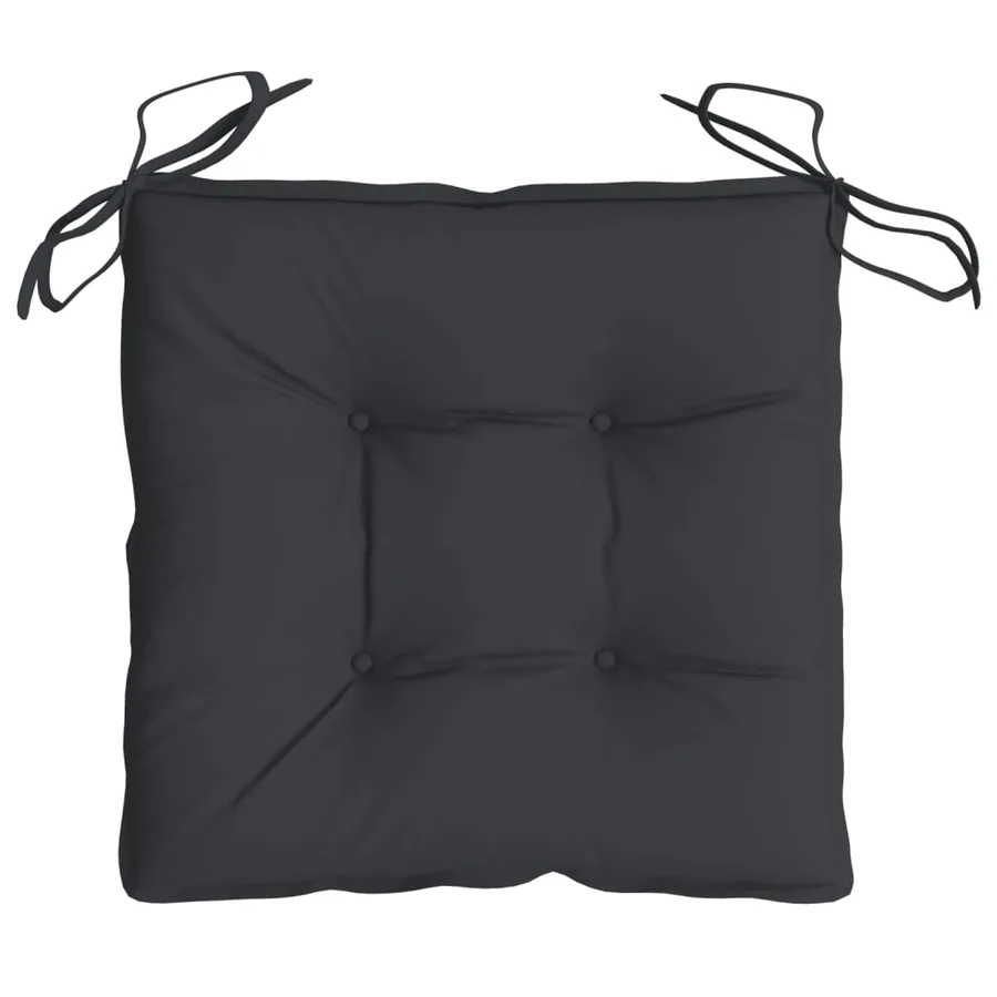 Coussins de chaise lot de 4 noir 40x40x7 cm tissu oxford - 6