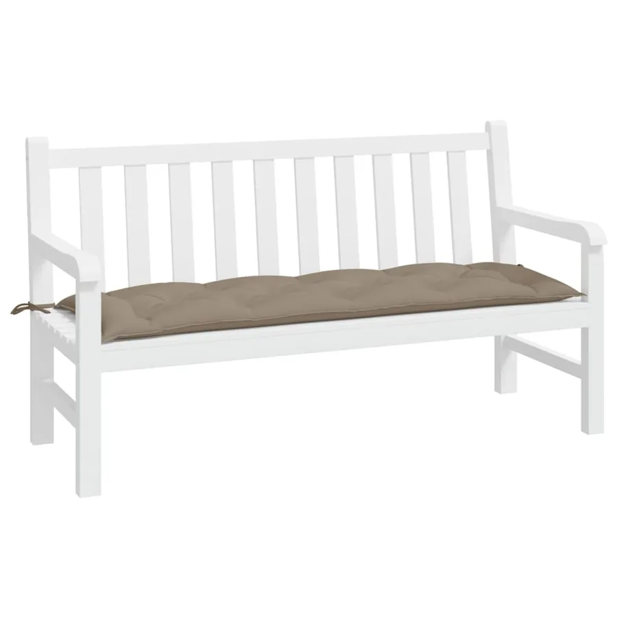 Coussin de banc de jardin taupe 150x50x7 cm tissu oxford - 3